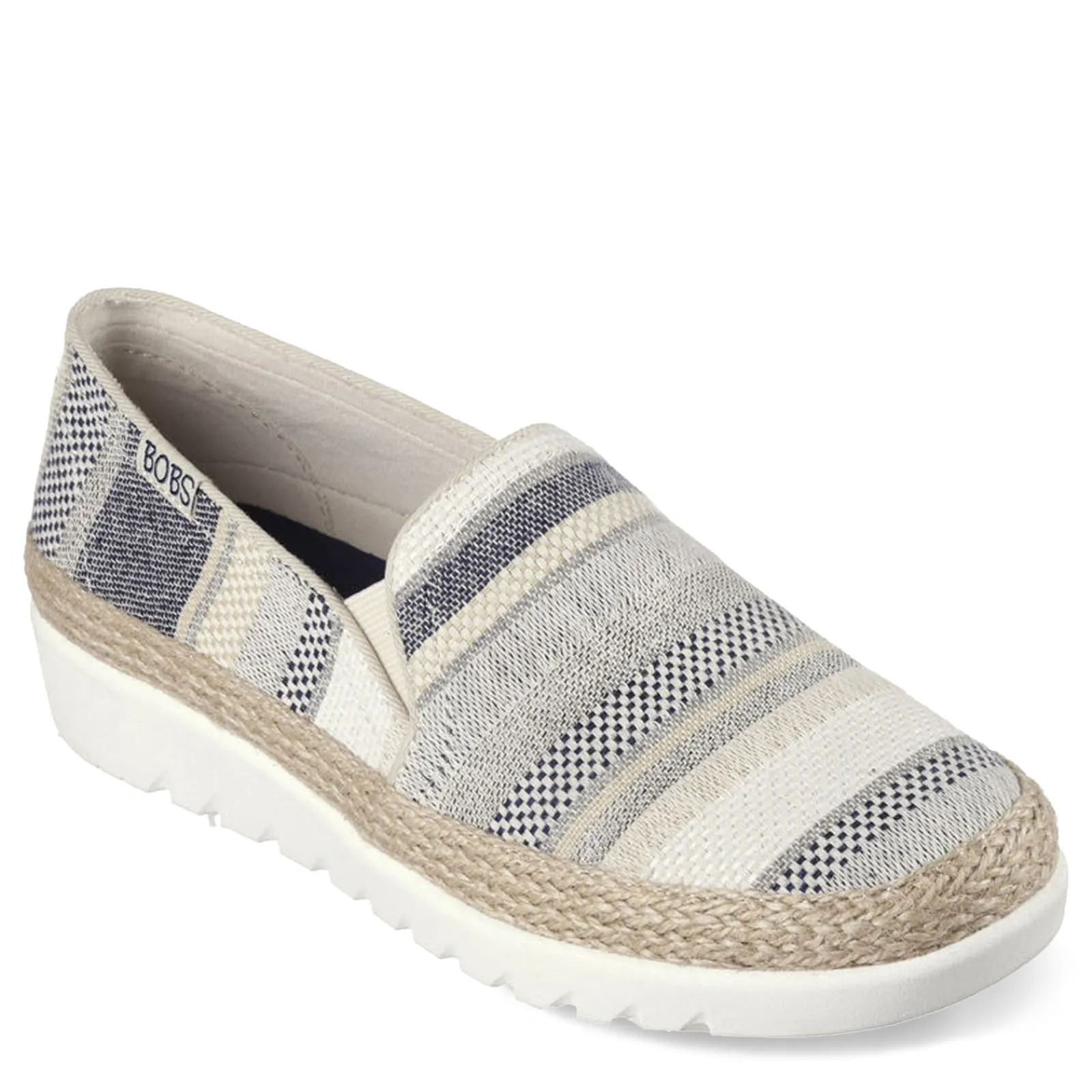 Skechers Slip-On Shoes|Women's , BOBS Flexpadrille HI - Serene Heights Slip-On Navy Multi