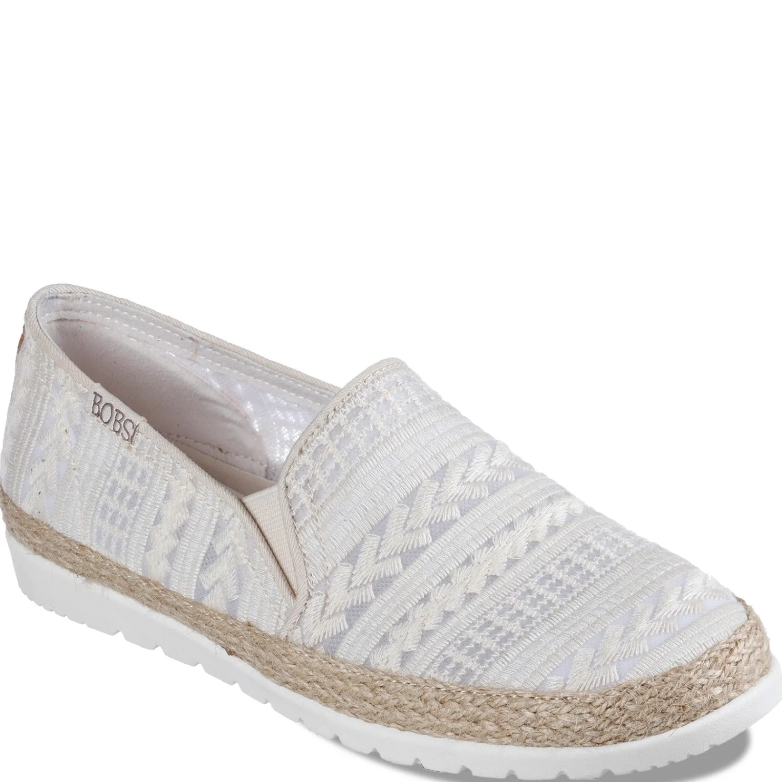 Skechers Loafers|Women's , BOBS Flexpadrille 3.0 Slip-On Natural
