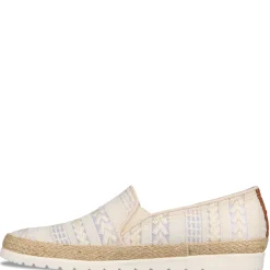 Skechers Flats|Women's , BOBS Flexpadrille 3.0 Slip-On Natural