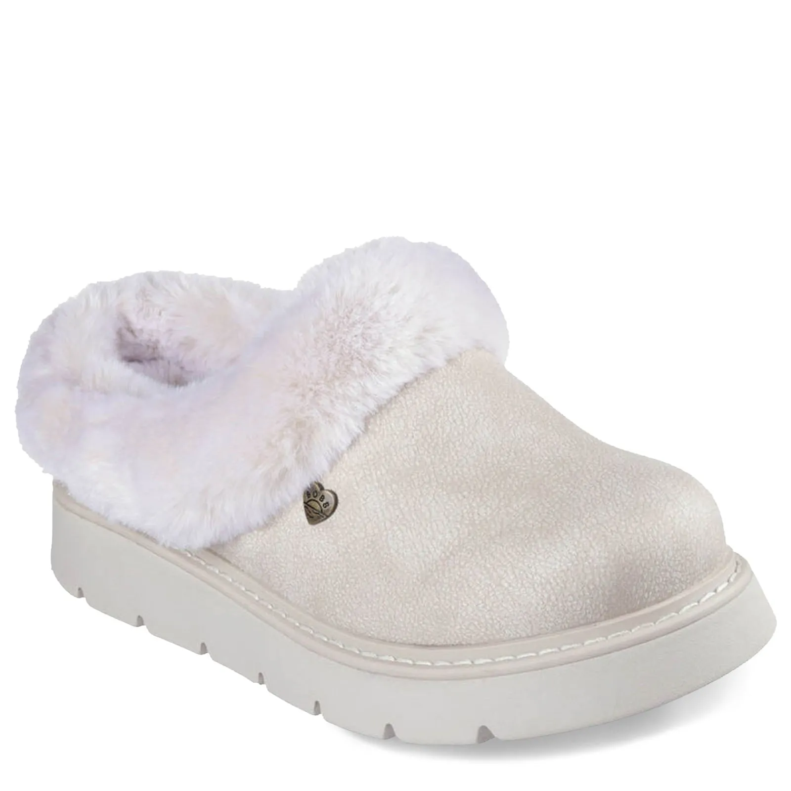 Skechers Slippers|Women's , BOBS Keepsakes Lite - Cozy Blend Clog Off White