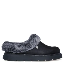 Skechers Slippers|Women's , BOBS Keepsakes Lite - Cozy Blend Clog Black