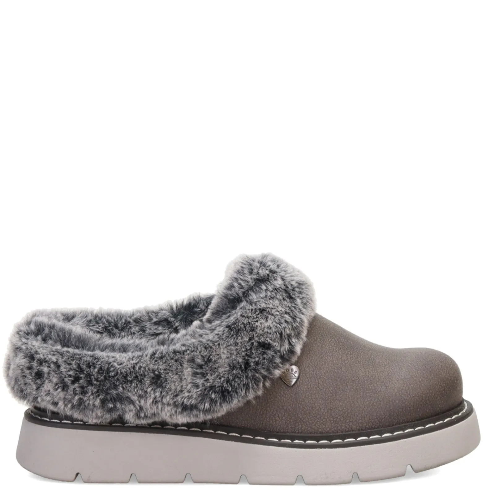 Skechers Slippers|Women's , BOBS Keepsakes Lite - Cozy Blend Clog Charcoal