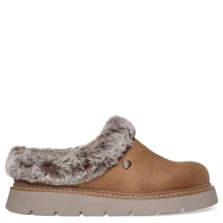 Skechers Slippers|Women's , BOBS Keepsakes Lite - Cozy Blend Clog Chestnut