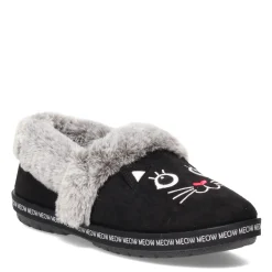 Skechers Slip-On Shoes|Women's , BOBS Too Cozy - Meow Pajamas Slipper Black