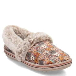Skechers Slippers|Women's , BOBS Too Cozy - Family Pups Slipper Brown Multi