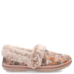 Skechers Slippers|Women's , BOBS Too Cozy - Family Pups Slipper Brown Multi