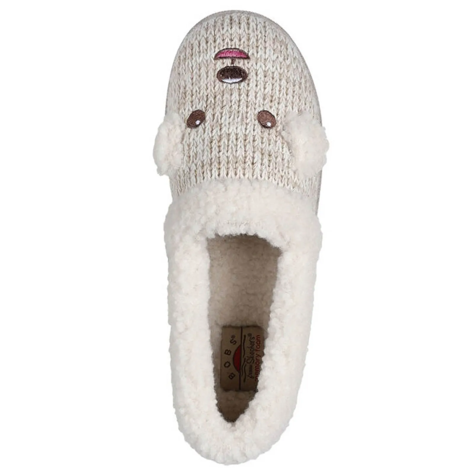 Skechers Slippers|Women's , BOBS Too Cozy - Puppy Pal Slipper Off White