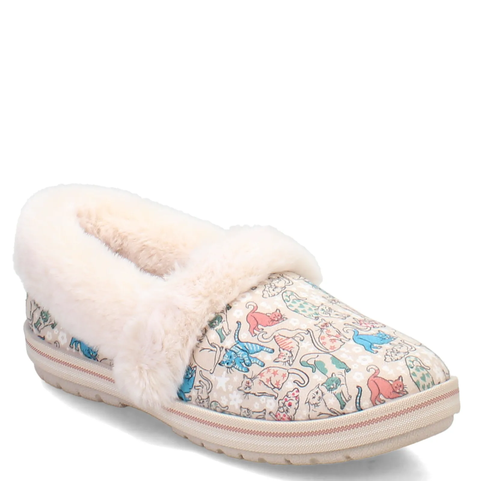 Skechers Slippers|Women's , BOBS Too Cozy - Stress Fur-ee Slipper Off White