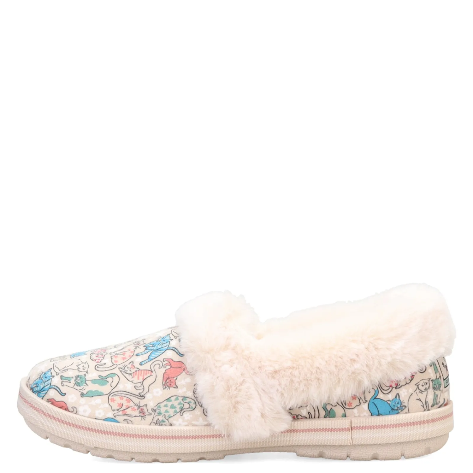 Skechers Slippers|Women's , BOBS Too Cozy - Stress Fur-ee Slipper Off White