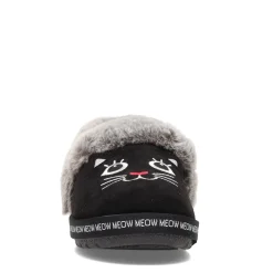 Skechers Slippers|Women's , BOBS Too Cozy - Meow Pajamas Slipper Black