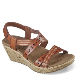 Skechers Wedges|Women's Cali, Beverlee - Delicate Glow Sandal - Wide Width Luggage