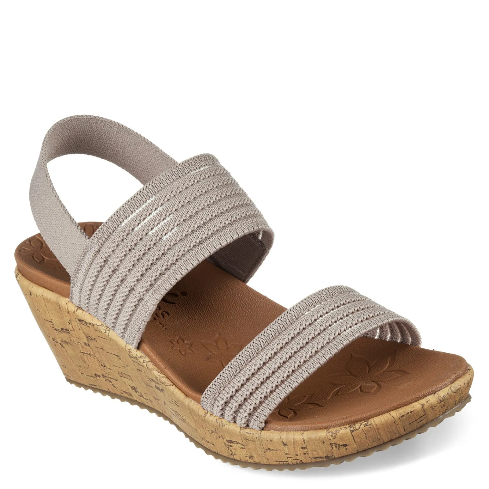 Skechers Wedges|Women's Cali, Beverlee - Sheer Luck Sandal Taupe