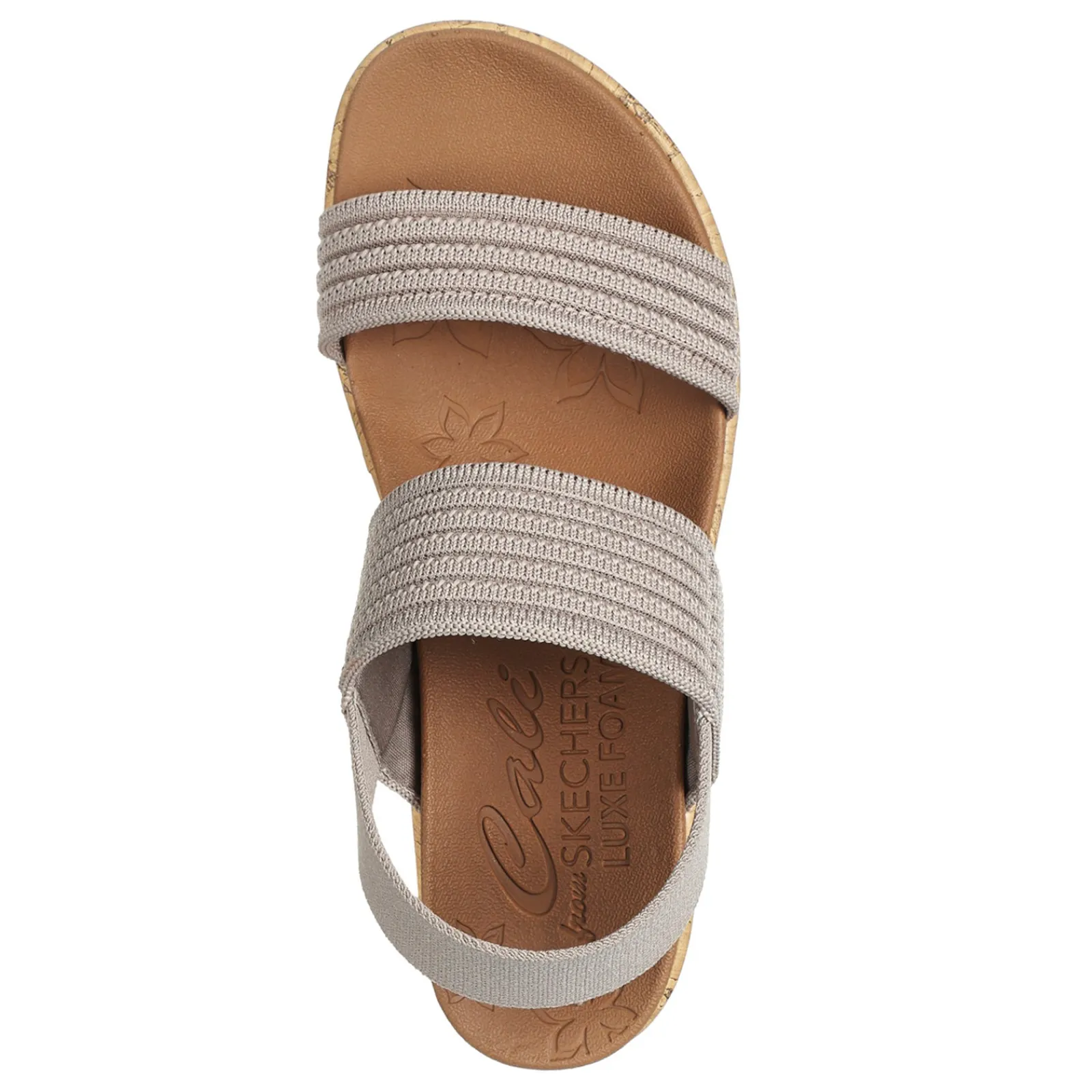 Skechers Wedges|Women's Cali, Beverlee - Sheer Luck Sandal Taupe
