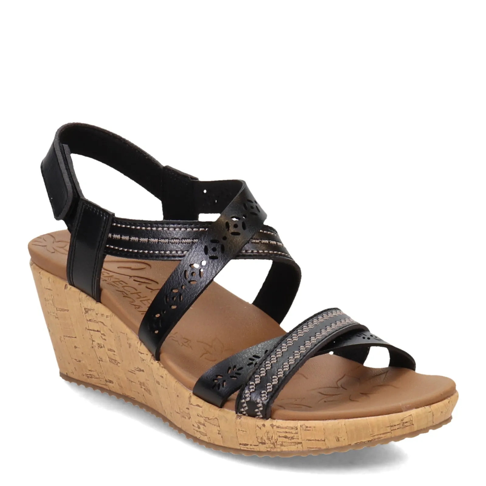 Skechers Wedges|Women's Cali, Beverlee - Delicate Glow Sandal Black