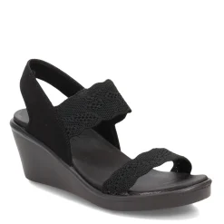 Skechers Wedges|Women's Cali, Rumble On - New Crush Sandal Black