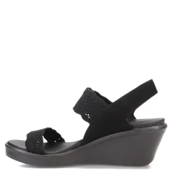 Skechers Wedges|Women's Cali, Rumble On - New Crush Sandal Black