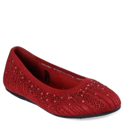 Skechers Flats|Women's , Cleo 2.0 - Glitzy Daze Flat Red