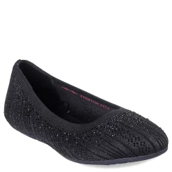 Skechers Flats|Women's , Cleo 2.0 - Glitzy Daze Flat Black/Black Sparkle