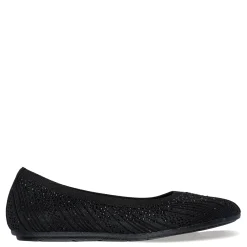 Skechers Flats|Women's , Cleo 2.0 - Glitzy Daze Flat Black/Black Sparkle