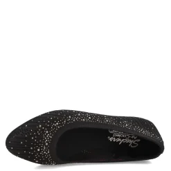 Skechers Flats|Women's , Cleo 2.0 - Glitzy Daze Flat Black