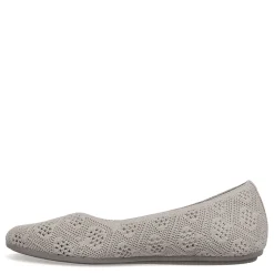 Skechers Flats|Women's , Cleo 2.0 - Knitty Witty Flat Taupe