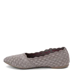 Skechers Slip-On Shoes|Women's , Cleo - Honeycomb Flat Dark Taupe