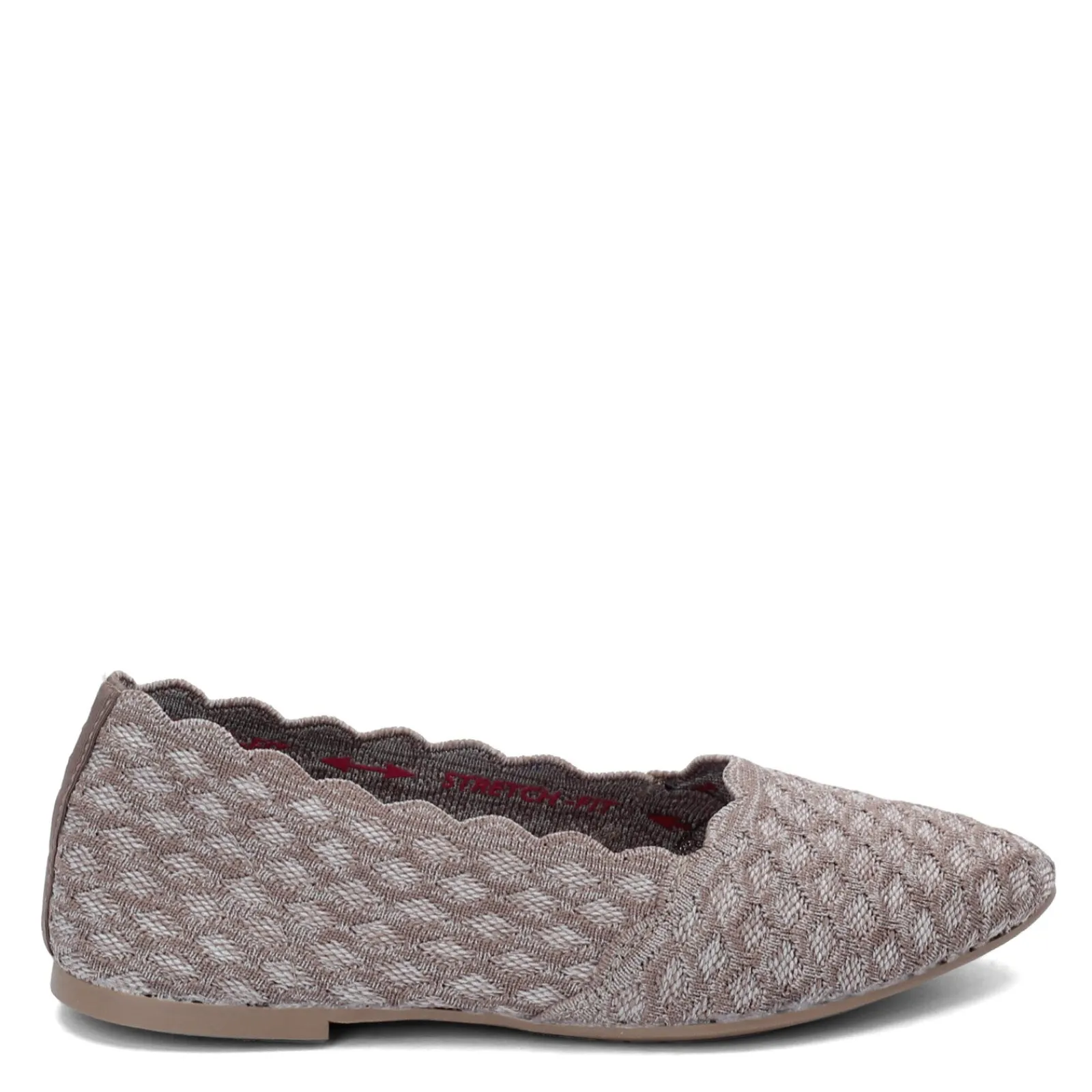 Skechers Flats|Women's , Cleo - Honeycomb Flat Dark Taupe