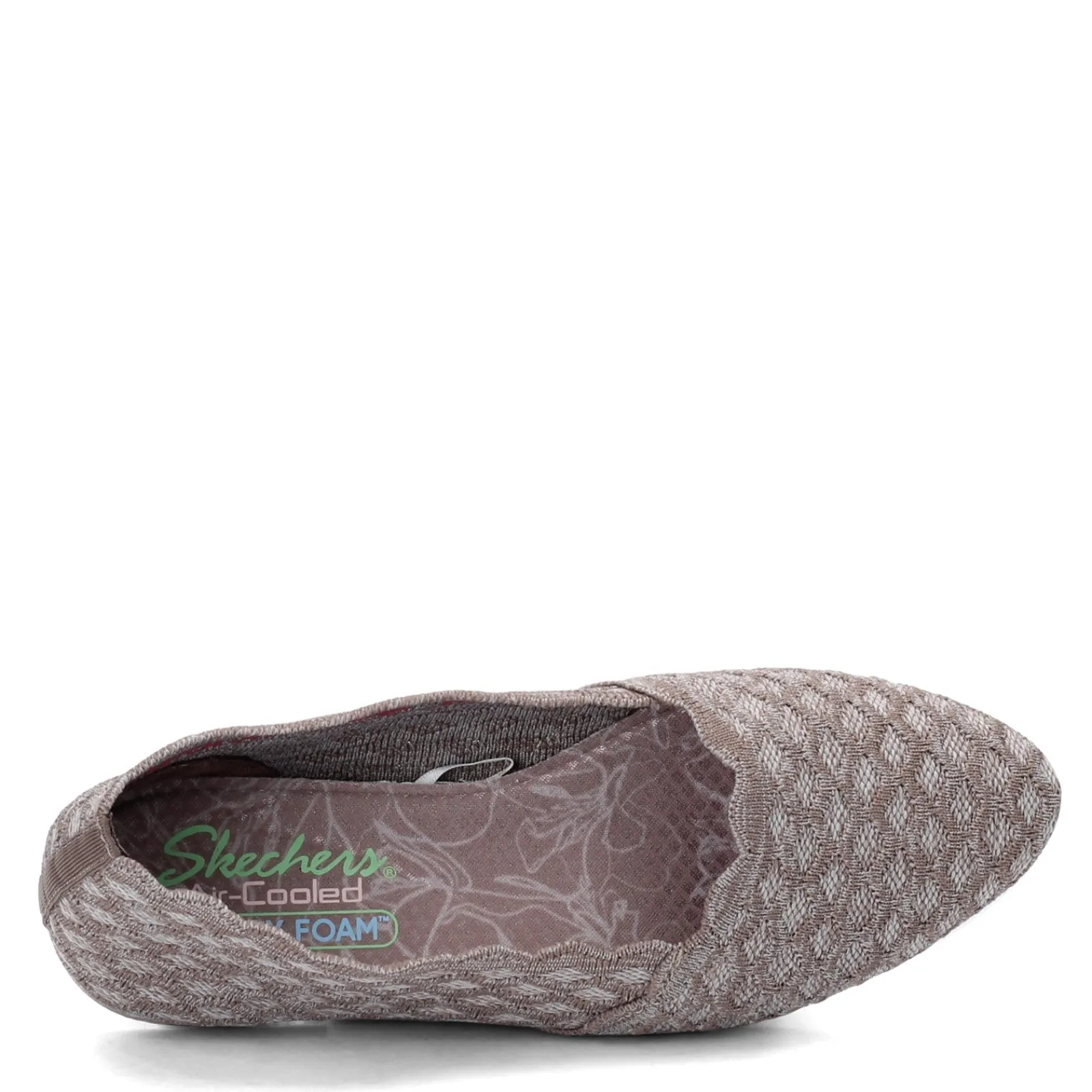 Skechers Flats|Women's , Cleo - Honeycomb Flat Dark Taupe