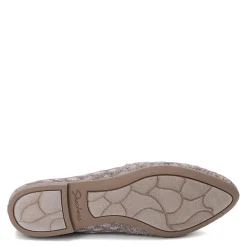 Skechers Flats|Women's , Cleo - Honeycomb Flat Dark Taupe