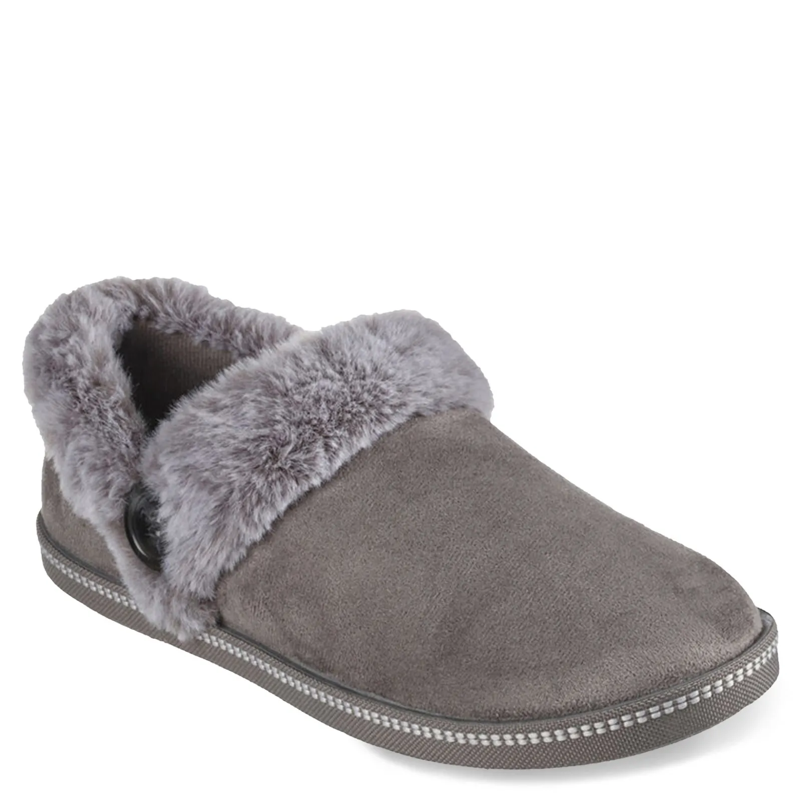 Skechers Slippers|Women's , Cozy Campfire Fresh Toast Slipper - Wide Width Charcoal