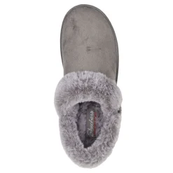 Skechers Slippers|Women's , Cozy Campfire Fresh Toast Slipper - Wide Width Charcoal