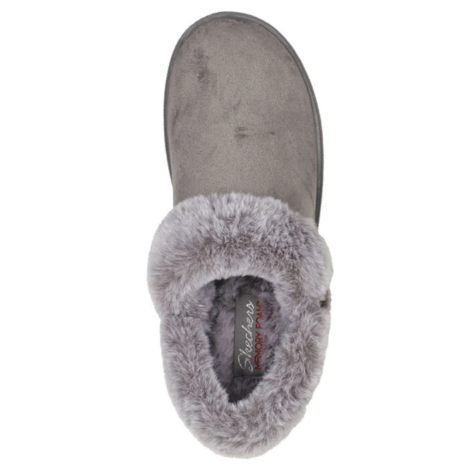 Skechers Slippers|Women's , Cozy Campfire Fresh Toast Slipper - Wide Width Charcoal
