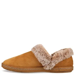 Skechers Slippers|Women's , Cozy Campfire Fresh Toast Slipper - Wide Width Chestnut