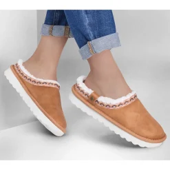 Skechers Clogs & Mules|Women's , Cozy Up - Idlewild Clog Tan