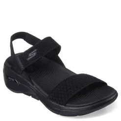 Skechers Sandals|Women's , GO WALK Arch Fit - Polished Sandal Black