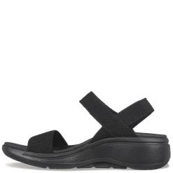Skechers Sandals|Women's , GO WALK Arch Fit - Polished Sandal Black