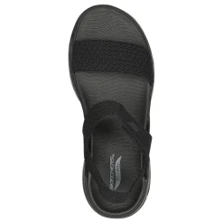 Skechers Sandals|Women's , GO WALK Arch Fit - Polished Sandal Black