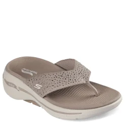Skechers Sandals|Women's , GOwalk Arch Fit - Dazzle Sandal Taupe