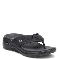 Skechers Sandals|Women's , GOwalk Arch Fit - Dazzle Sandal Black