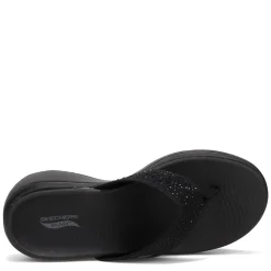 Skechers Sandals|Women's , GOwalk Arch Fit - Dazzle Sandal Black