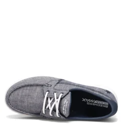 Skechers Slip-On Shoes|Women's , GOwalk Lite - Isla Boat Shoe - Wide Width Navy