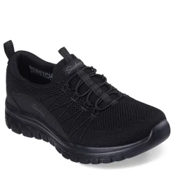 Skechers Slip-On Shoes|Women's , Graceful - Picture Perfect Sneaker Solid Black