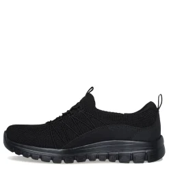 Skechers Slip-On Shoes|Women's , Graceful - Picture Perfect Sneaker Solid Black