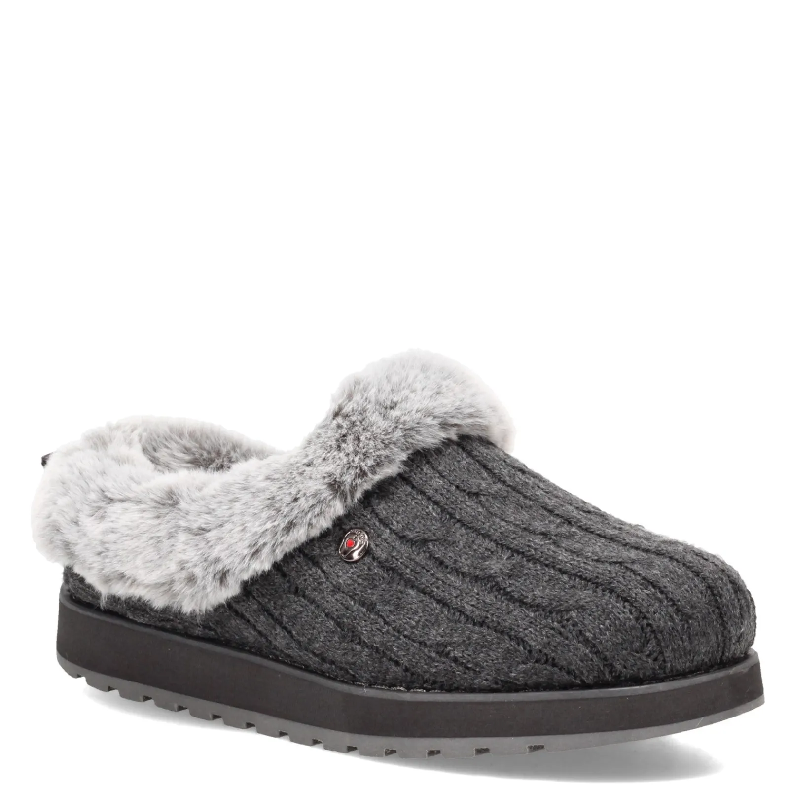 Skechers Slippers|Women's , Keepsakes - Ice Angel Slip-On - Wide Width Charcoal