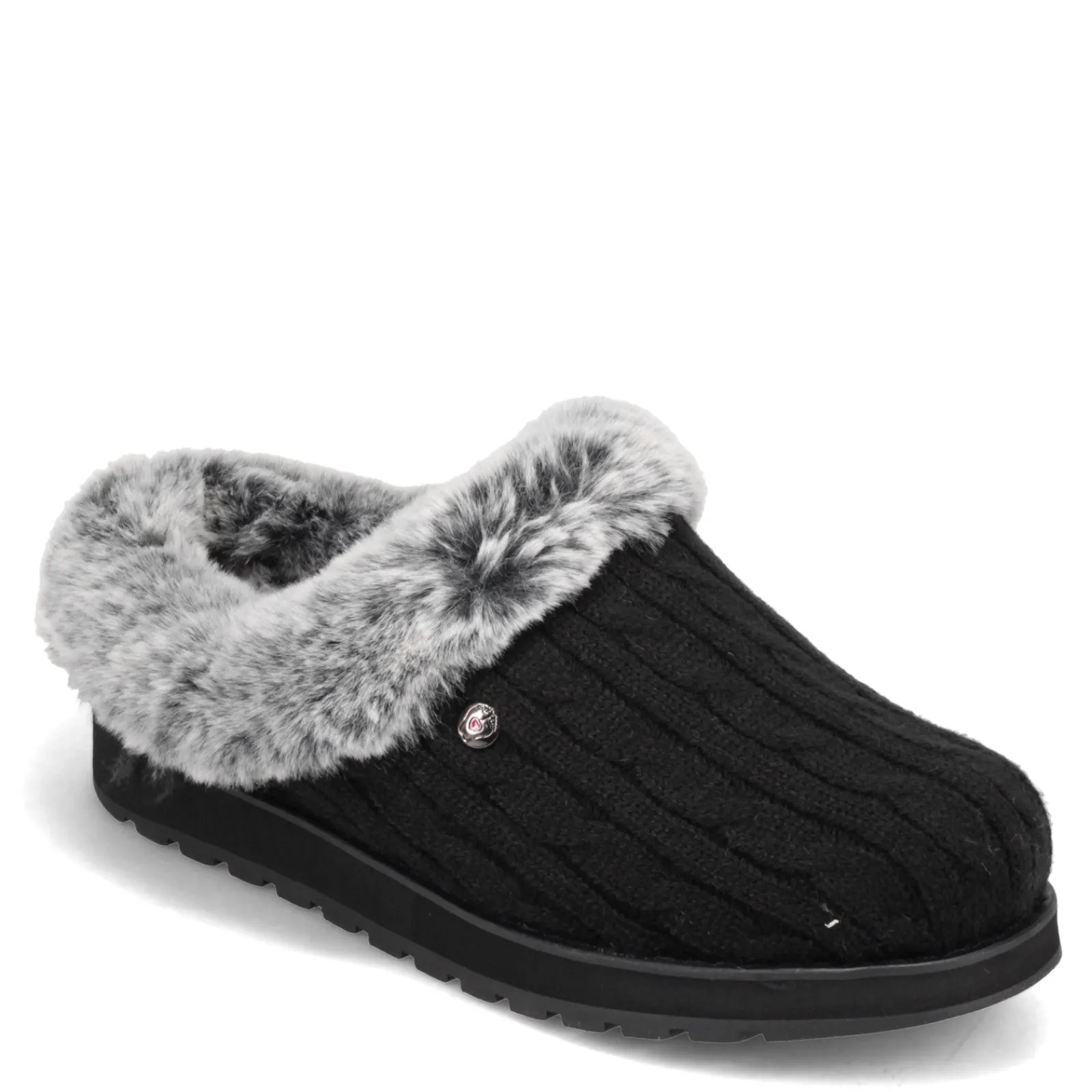 Skechers Slippers|Women's , Keepsakes - Ice Angel Slip-On - Wide Width Black