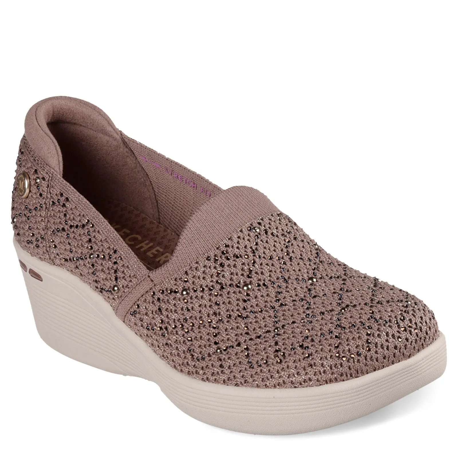 Skechers Wedges|Women's , Martha Stewart: Pier-Lite - My Reflection Slip-On Mocha