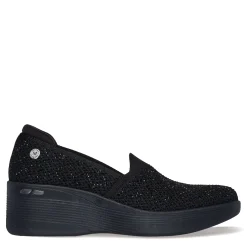 Skechers Wedges|Women's , Martha Stewart: Pier-Lite - My Reflection Slip-On Black