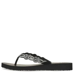 Skechers Sandals|Women's , Meditation - Floral Candy Sandal Black