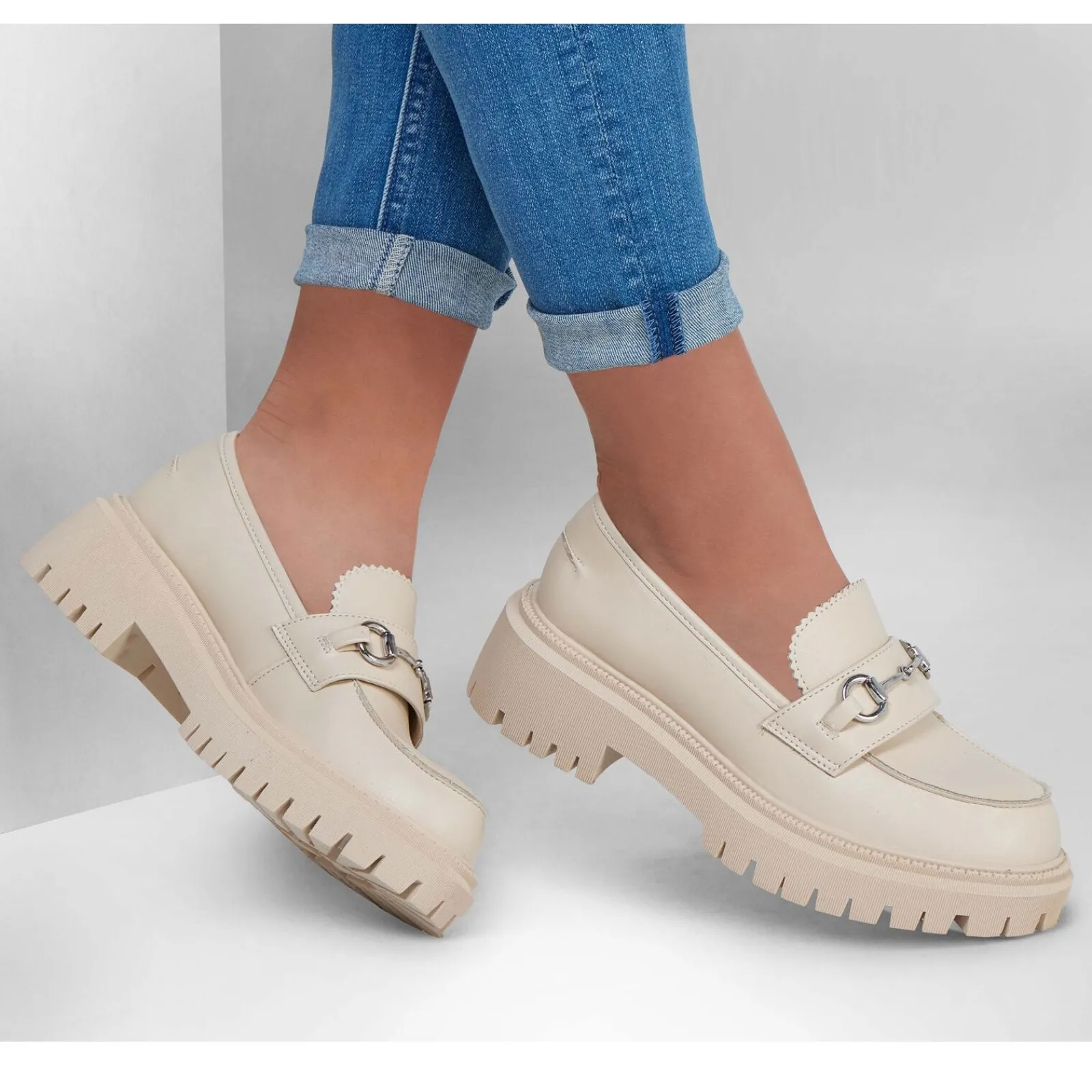 Skechers Loafers|Women's , Modern Rugged - Sweet Choice Loafer Off White