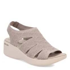 Skechers Wedges|Women's , Pier Lite - Crochet Sandal Taupe